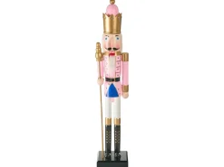 New Beliani Accessorio decorativo TROSAAN Schiaccianoci 90 cm Rosa Bianco Oro Rosa Nero