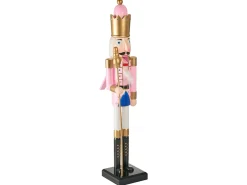 New Beliani Accessorio decorativo TROSAAN Schiaccianoci 90 cm Rosa Bianco Oro Rosa Nero