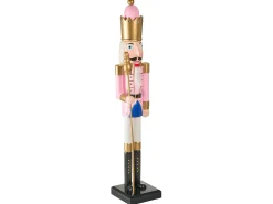 New Beliani Accessorio decorativo TROSAAN Schiaccianoci 90 cm Rosa Bianco Oro Rosa Nero