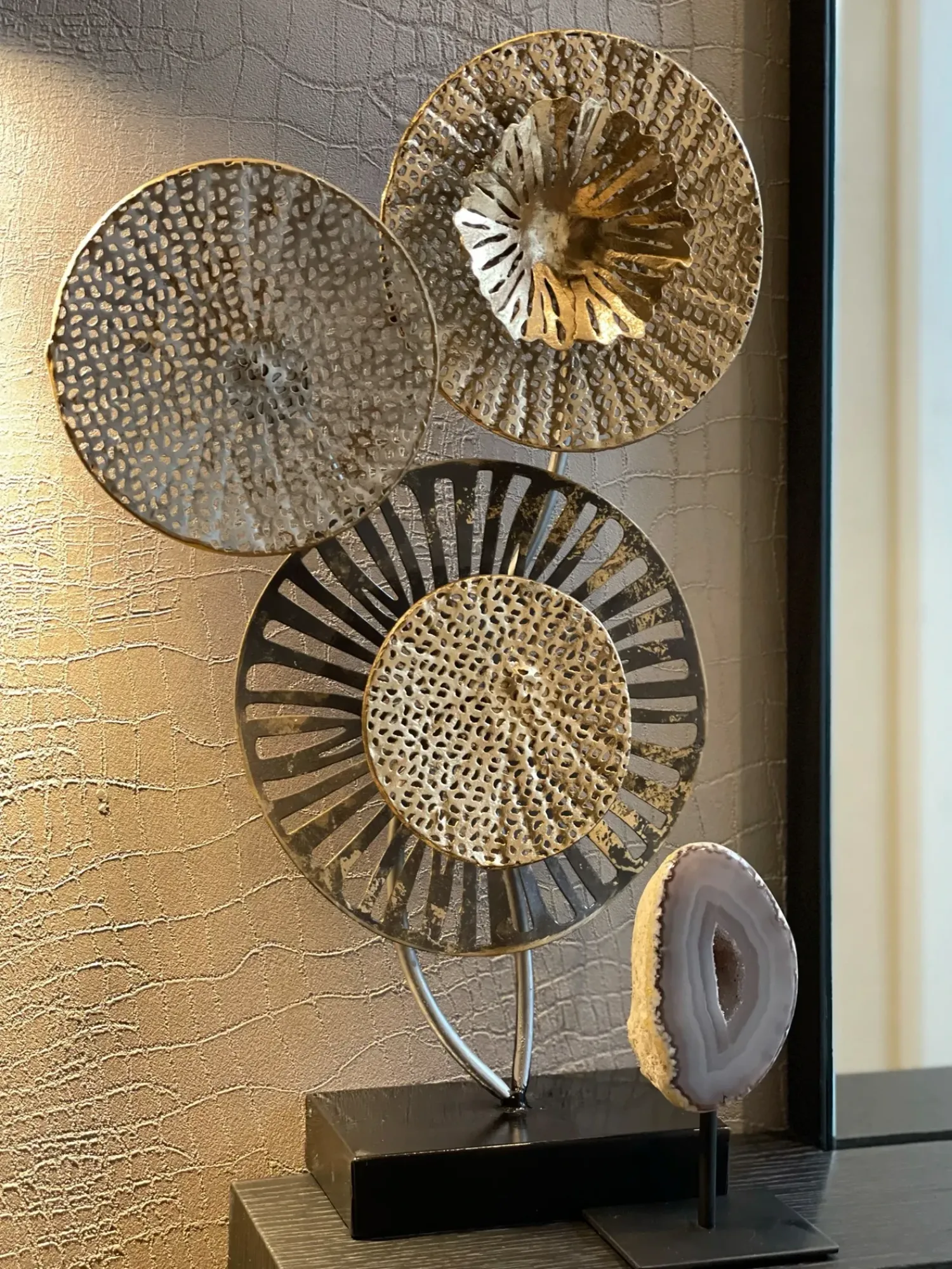Sale Beliani Accessorio decorativo URANIUM Metallo Argento Oro Argento