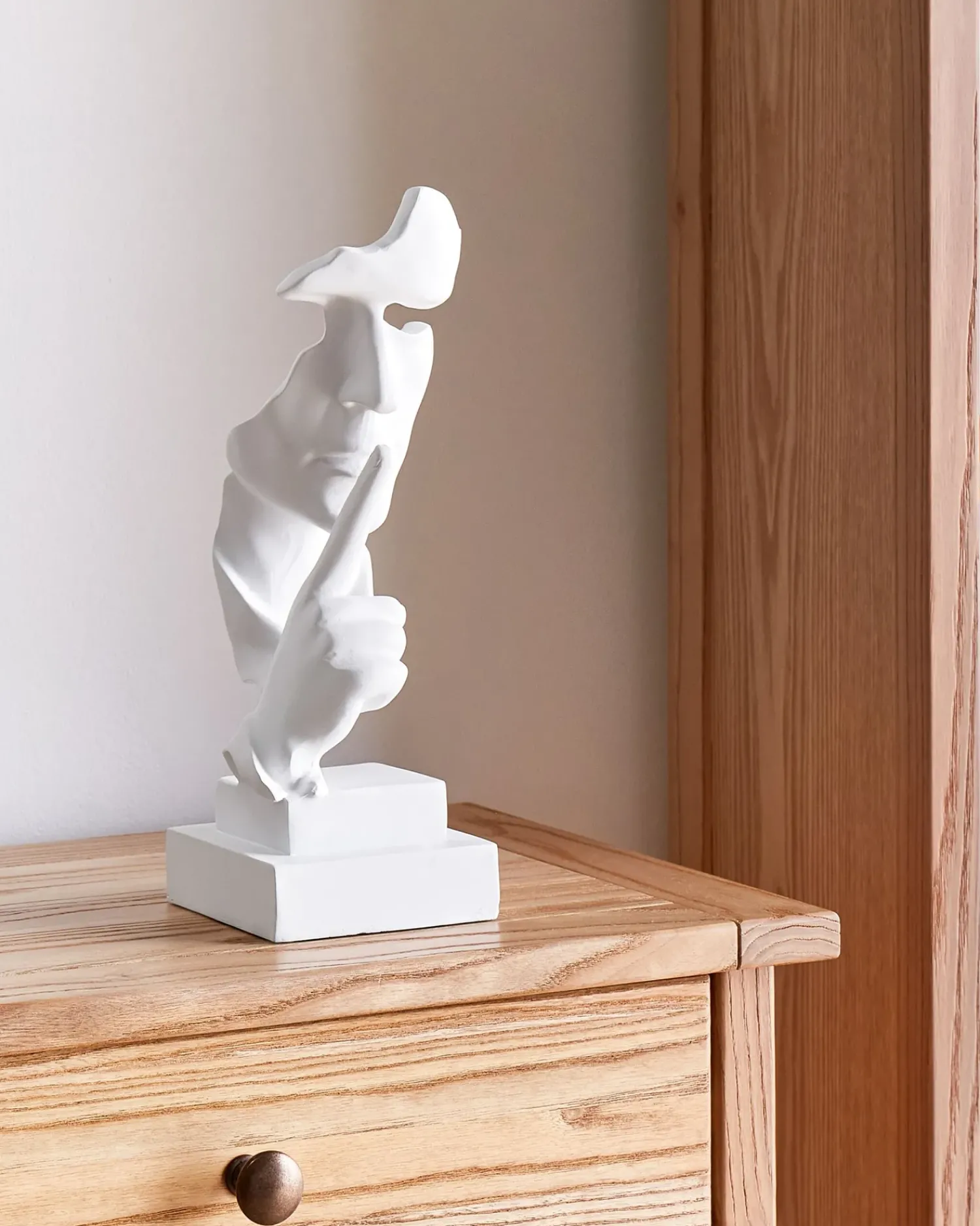 Discount Beliani Accessorio decorativo Volto RAAHE Bianco