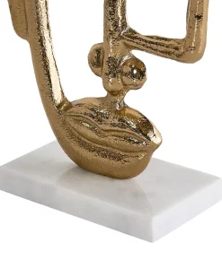 Best Beliani Accessorio decorativo Volto MOSKO Metallo Oro Bianco Oro