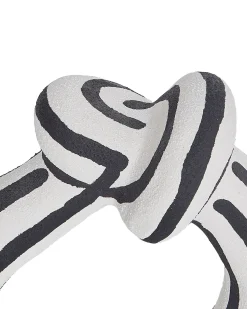 Clearance Beliani Accessorio decorativo ZANDER Gres porcellanato Nero/Bianco Bianco Nero