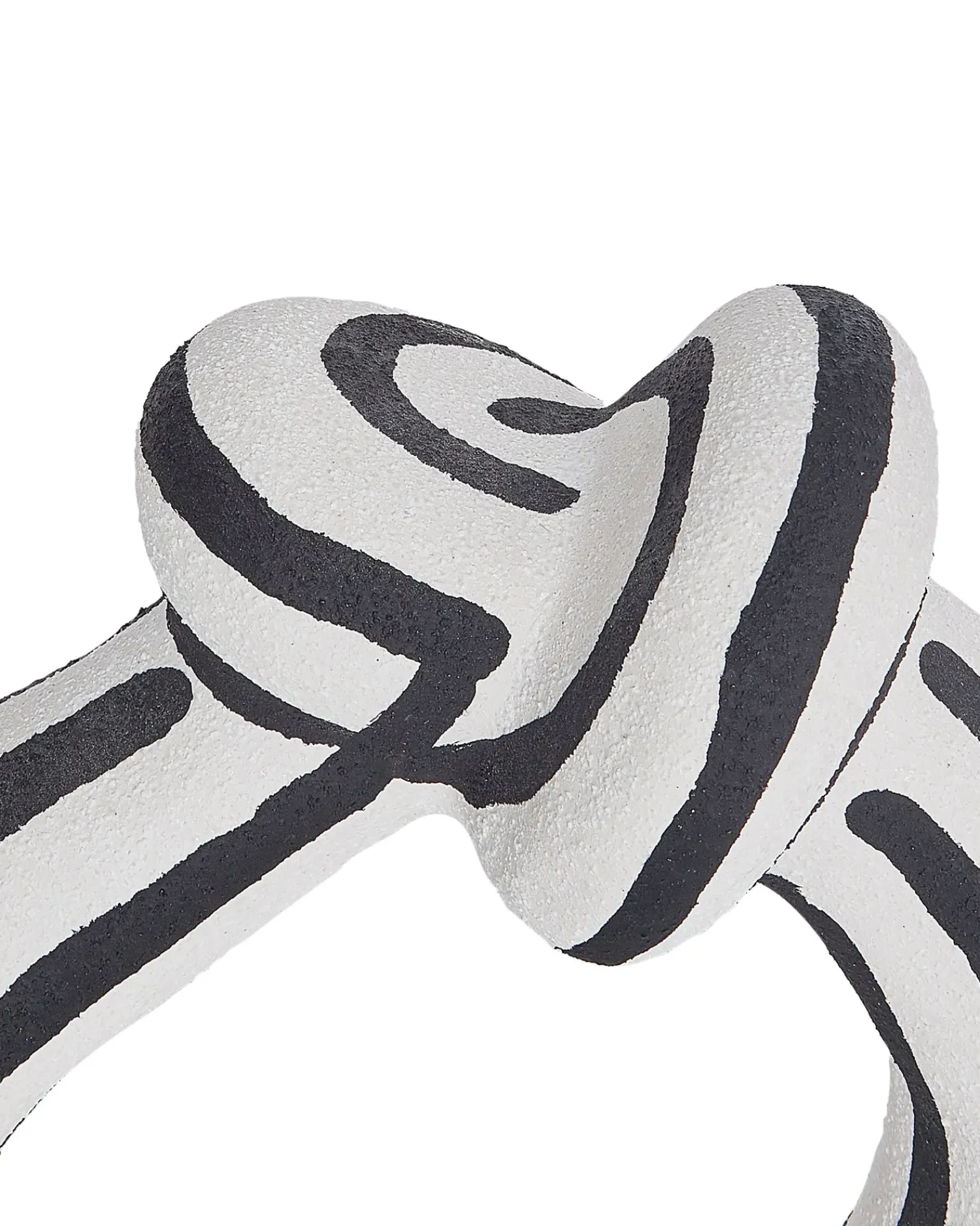 Clearance Beliani Accessorio decorativo ZANDER Gres porcellanato Nero/Bianco Bianco Nero