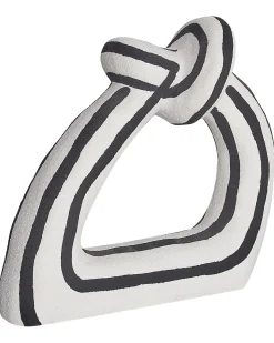 Clearance Beliani Accessorio decorativo ZANDER Gres porcellanato Nero/Bianco Bianco Nero