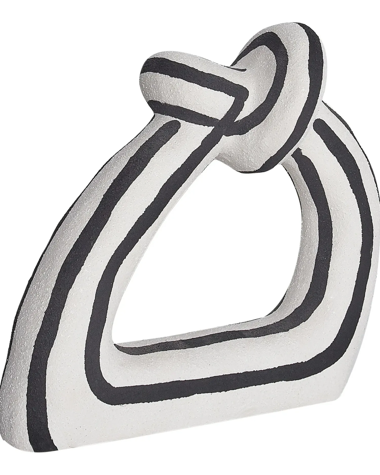 Clearance Beliani Accessorio decorativo ZANDER Gres porcellanato Nero/Bianco Bianco Nero