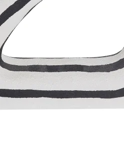 Clearance Beliani Accessorio decorativo ZANDER Gres porcellanato Nero/Bianco Bianco Nero