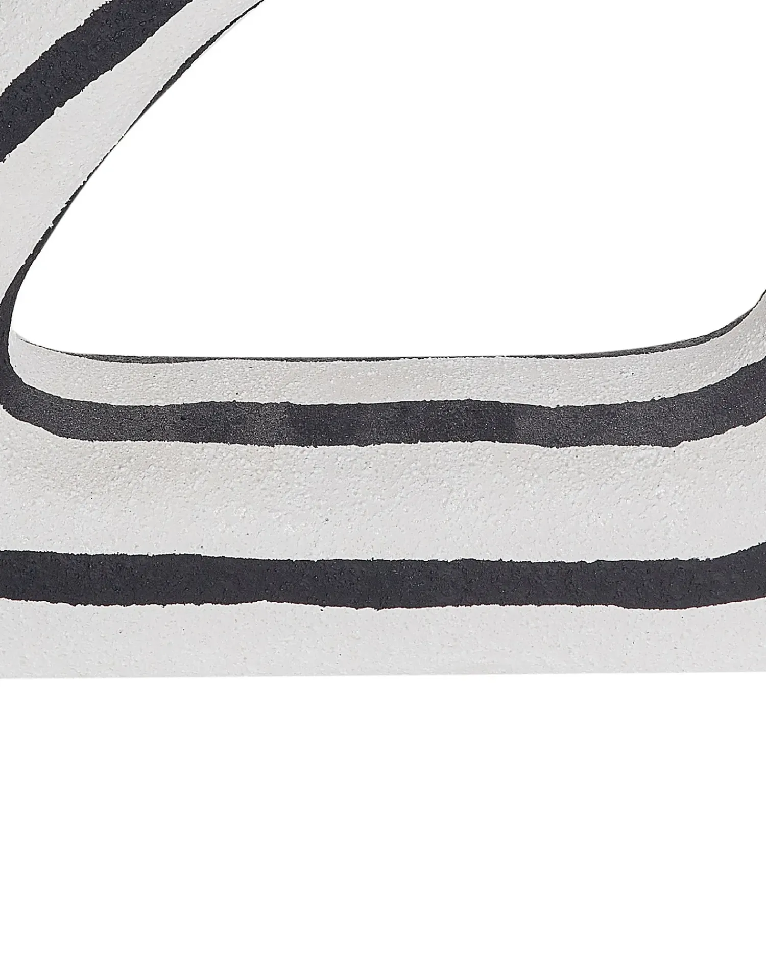 Clearance Beliani Accessorio decorativo ZANDER Gres porcellanato Nero/Bianco Bianco Nero