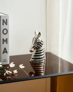 Hot Beliani Accessorio decorativo Zebra ZAGORA Metallo Nero/Argento Argento Nero