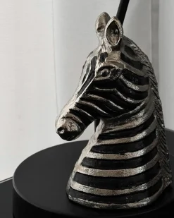 Hot Beliani Accessorio decorativo Zebra ZAGORA Metallo Nero/Argento Argento Nero