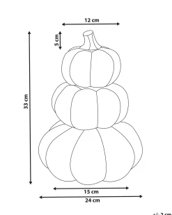 Best Beliani Accessorio decorativo Zucca KALAMATA Velluto Arancione Arancione Oro