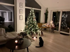 Clearance Beliani Albero di Natale artificiale LED PALOMAR Verde scuro Nero Verde