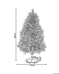 Clearance Beliani Albero di Natale artificiale LED PALOMAR Verde scuro Nero Verde