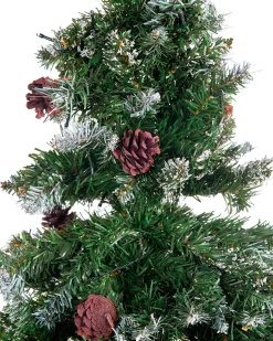 Clearance Beliani Albero di Natale artificiale LED PALOMAR Verde scuro Nero Verde