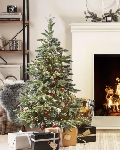 Sale Beliani Albero di Natale artificiale DENALI Verde Bianco Rosso Verde