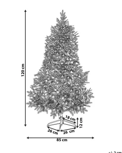 Sale Beliani Albero di Natale artificiale DENALI Verde Bianco Rosso Verde