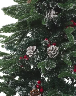 Sale Beliani Albero di Natale artificiale DENALI Verde Bianco Rosso Verde
