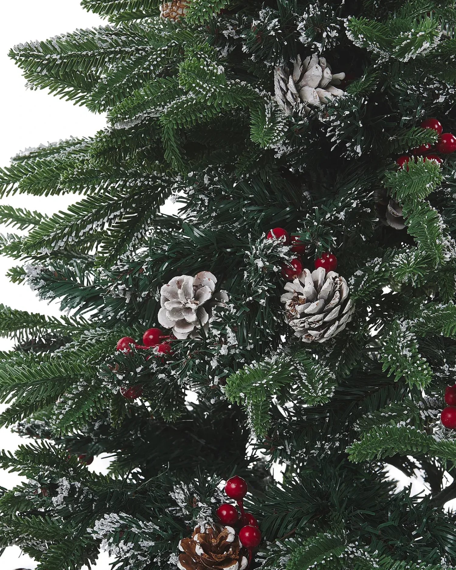 Sale Beliani Albero di Natale artificiale DENALI Verde Bianco Rosso Verde