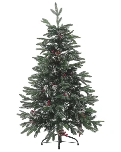 Sale Beliani Albero di Natale artificiale DENALI Verde Bianco Rosso Verde
