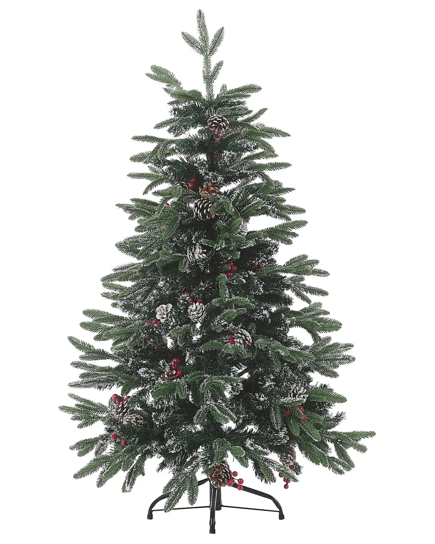 Sale Beliani Albero di Natale artificiale DENALI Verde Bianco Rosso Verde