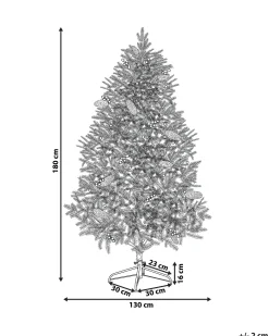 Best Beliani Albero di Natale artificiale LED JACINTO 180 cm Verde scuro Verde Nero