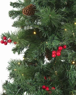 Best Beliani Albero di Natale artificiale LED JACINTO 180 cm Verde scuro Verde Nero