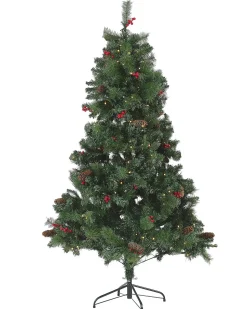 Best Beliani Albero di Natale artificiale LED JACINTO 180 cm Verde scuro Verde Nero