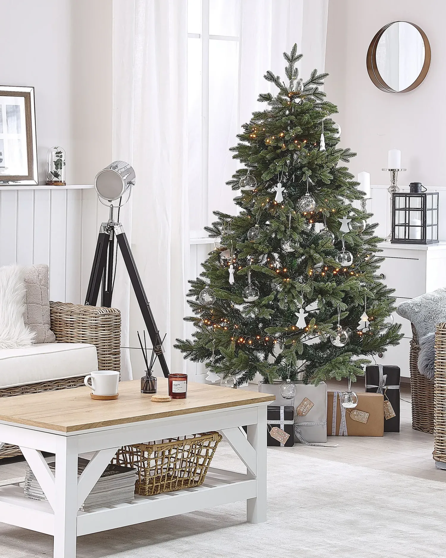 Beliani Albero di Natale artificiale HUXLEY Verde