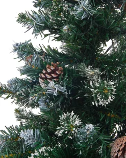 Clearance Beliani Albero di Natale artificiale LED PALOMAR Verde scuro Nero Verde
