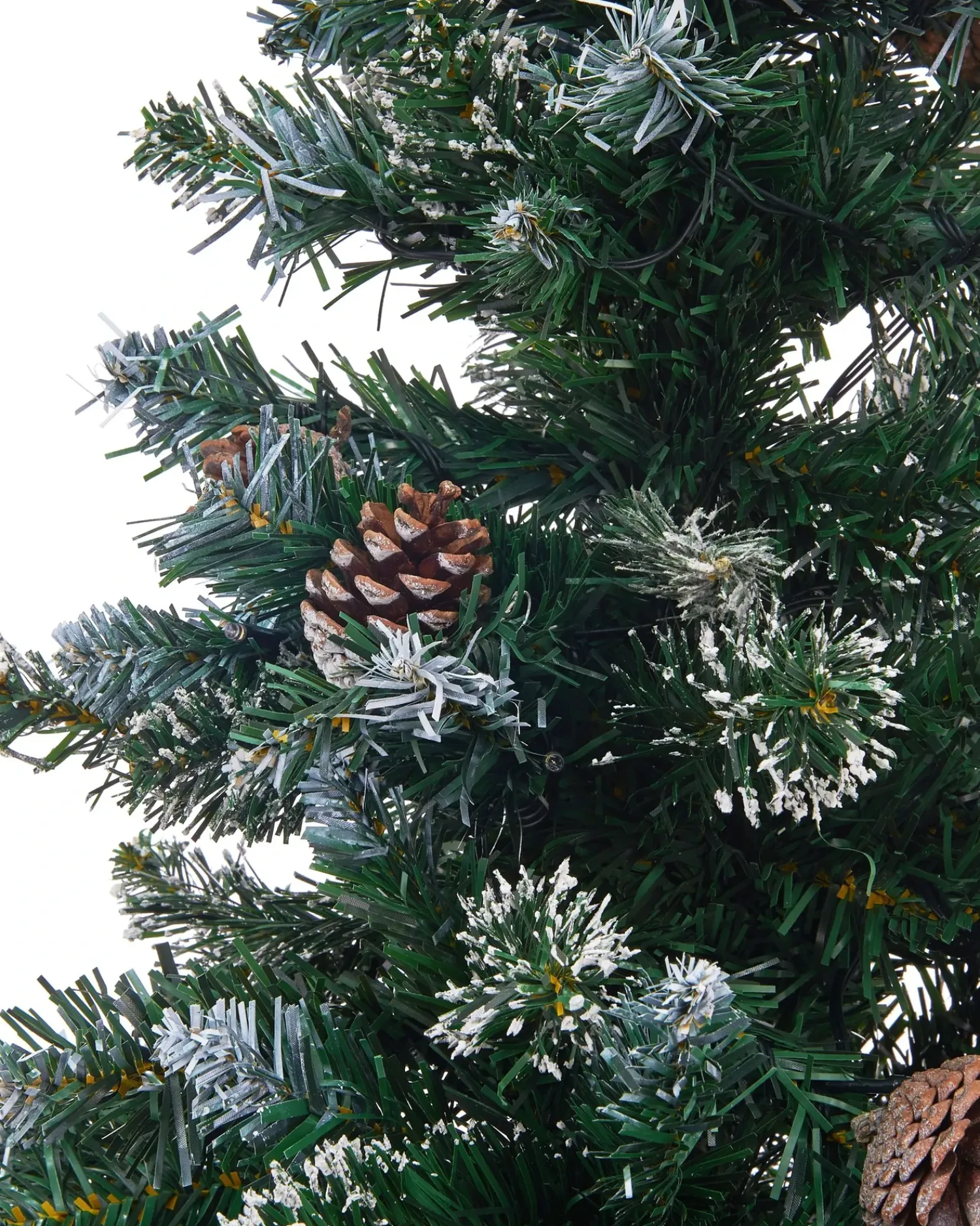 Clearance Beliani Albero di Natale artificiale LED PALOMAR Verde scuro Nero Verde