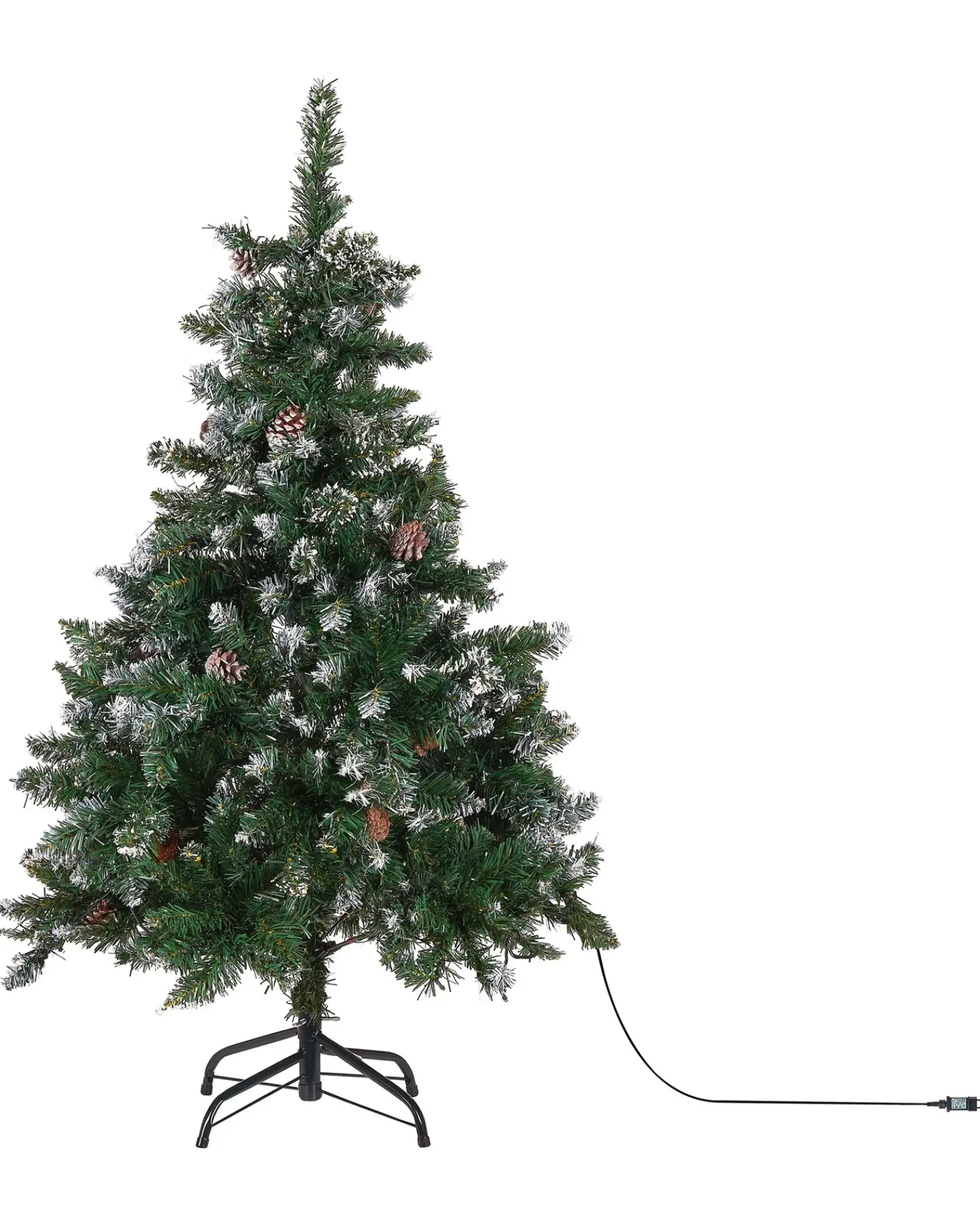 Clearance Beliani Albero di Natale artificiale LED PALOMAR Verde scuro Nero Verde