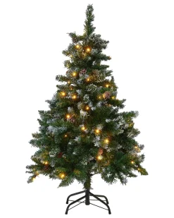 Clearance Beliani Albero di Natale artificiale LED PALOMAR Verde scuro Nero Verde