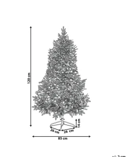 Clearance Beliani Albero di Natale artificiale LED PALOMAR Verde scuro Nero Verde