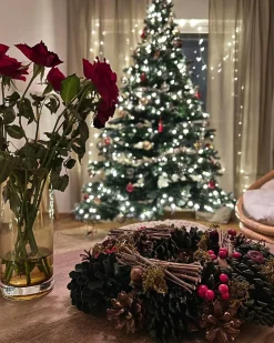 Clearance Beliani Albero di Natale artificiale LED PALOMAR Verde Verde Nero