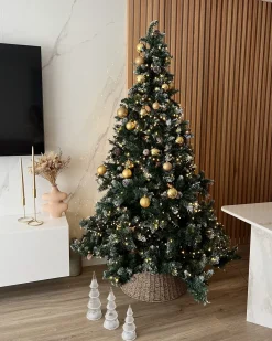 Clearance Beliani Albero di Natale artificiale LED PALOMAR Verde Verde Nero