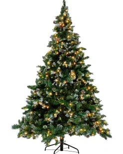Clearance Beliani Albero di Natale artificiale LED PALOMAR Verde Verde Nero