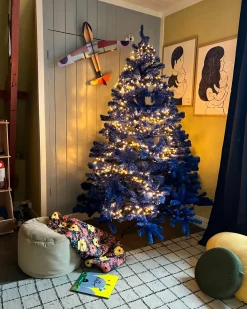 New Beliani Albero di Natale artificiale FARNHAM Blu