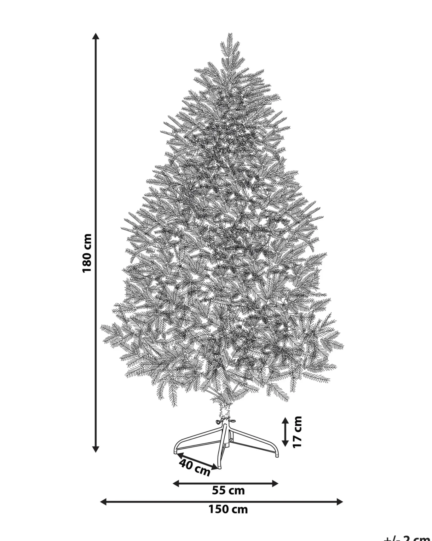 Beliani Albero di Natale artificiale FARNHAM Blu