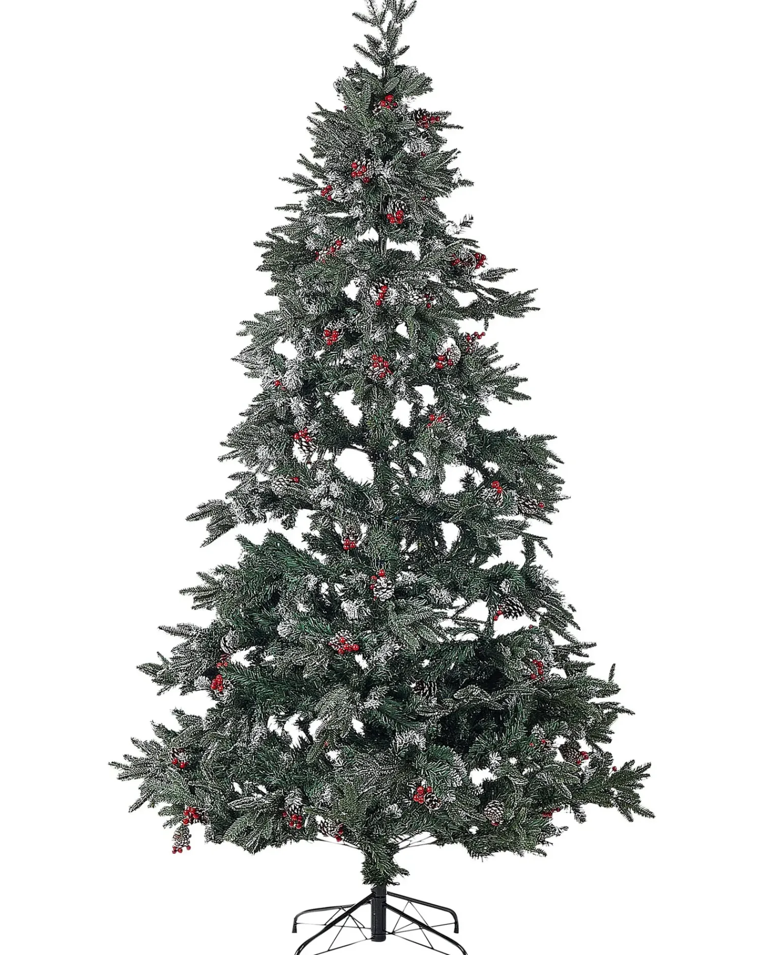 Beliani Albero di Natale artificiale DENALI Verde Bianco Rosso Verde
