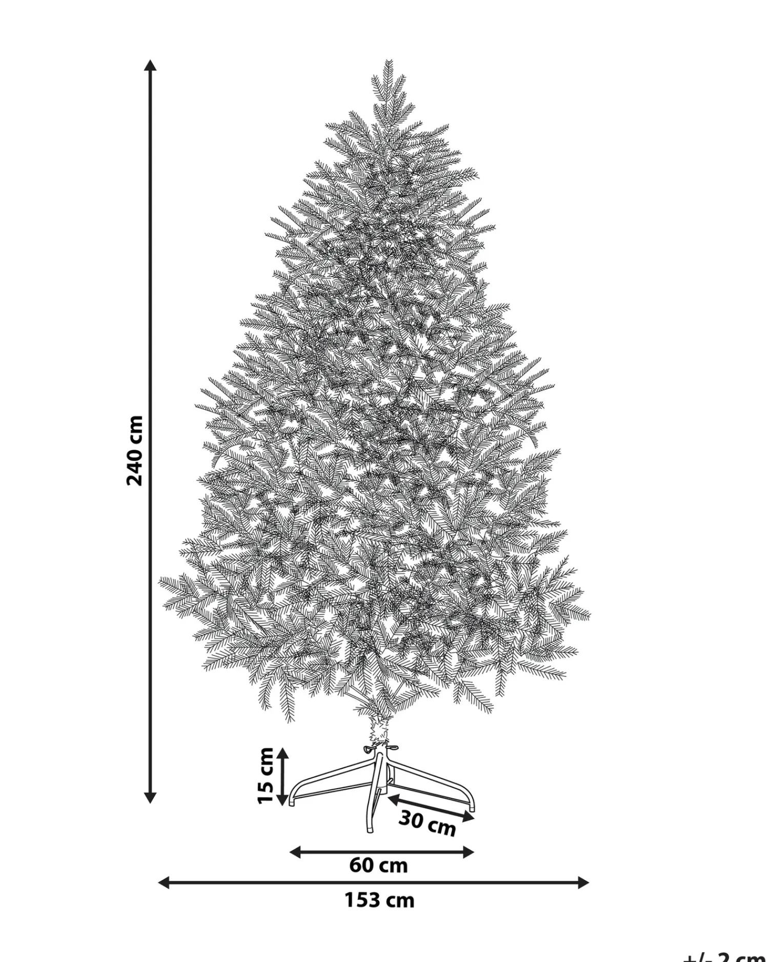 New Beliani Albero di Natale artificiale HUXLEY Verde