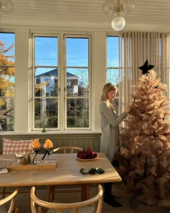 Online Beliani Albero di Natale artificiale TALBOT 180 cm Marrone chiaro Bianco Marrone