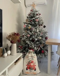 Sale Beliani Albero natalizio innevato BASSIE Bianco Bianco Verde