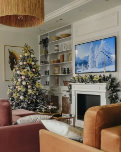 Best Beliani Albero natalizio innevato BASSIE Bianco Bianco Verde