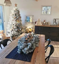 Best Beliani Albero natalizio innevato BASSIE Bianco Bianco Verde