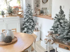 Best Beliani Albero natalizio innevato BASSIE Bianco Bianco Verde
