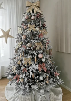 Best Beliani Albero natalizio innevato BASSIE Bianco Bianco Verde