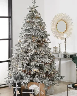 Best Beliani Albero natalizio innevato BASSIE Bianco Bianco Verde
