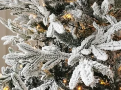 Best Beliani Albero natalizio innevato BASSIE Bianco Bianco Verde