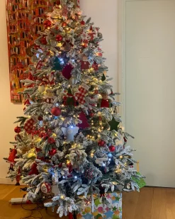 Best Beliani Albero natalizio innevato BASSIE Bianco Bianco Verde