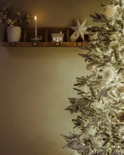 Best Beliani Albero natalizio innevato BASSIE Bianco Bianco Verde